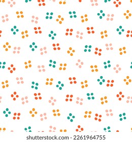 Patrón sin foco con puntos coloridos
