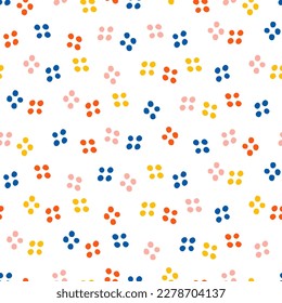 Seamless pattern with colorful dots