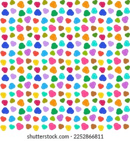 Patrón sin foco de puntos coloridos. Impresiones veraniegas, fondo vectorial multicolor. 