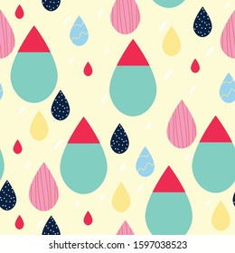 seamless pattern with colorful drops.