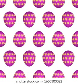 Seamless pattern with colorful Easter eggs. Vector illustration