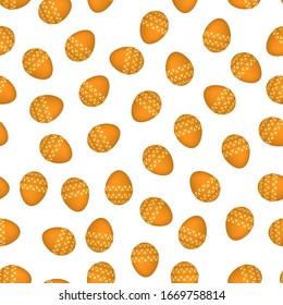 Seamless pattern with colorful Easter eggs. Vector illustration