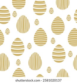 Seamless pattern with colorful easter eggs. Cute holiday texture. Vector flat illustration.