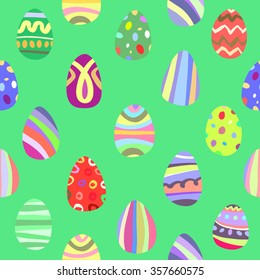 Seamless pattern with colorful Easter eggs.