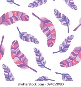 seamless pattern colorful feathers