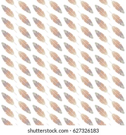 Seamless pattern with colorful feathers. Great for wrapping paper, posters, backgrounds for the site.