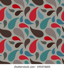 Seamless pattern with colorful fireworks. Abstract geometric background. Endless print silhouette texture. Retro. Vintage style - vector 