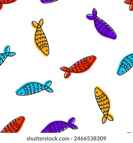Nahtloses Muster mit bunten Fischen