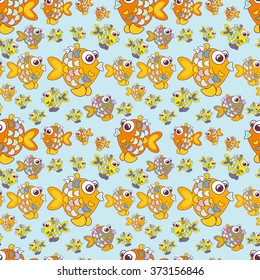 Seamless pattern colorful fish. Can be used for design  fabric, wallpaper, wrapping paper.
