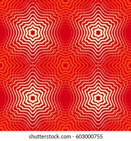Seamless pattern.  Colorful fishnet pattern of fine lines.