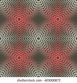 Seamless pattern.  Colorful fishnet pattern of fine lines.