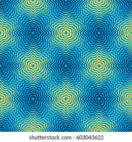 Seamless pattern.  Colorful fishnet pattern of fine lines.