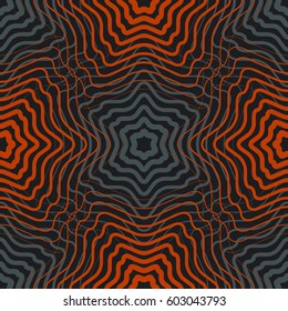 Seamless pattern.  Colorful fishnet pattern of fine lines.