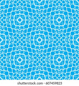 Seamless pattern.  Colorful fishnet pattern of fine lines.