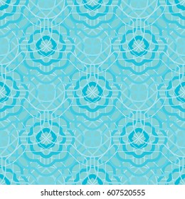 Seamless pattern.  Colorful fishnet pattern of fine lines.
