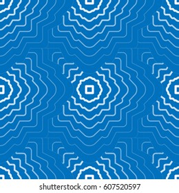 Seamless pattern.  Colorful fishnet pattern of fine lines.