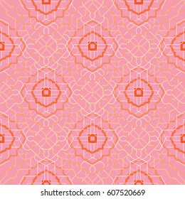 Seamless pattern.  Colorful fishnet pattern of fine lines.