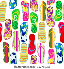 Diseño tranquilo con coloridas sandalias. 