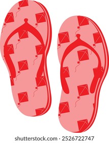 Seamless pattern with colorful flip flops.