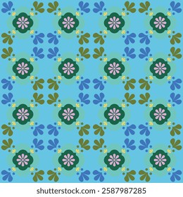 Seamless pattern colorful
Floor carpet cover flower green light blue beautiful wall

