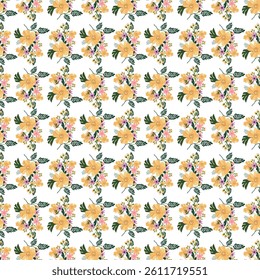 Seamless pattern, colorful floral background, Stylish vector drawing Ideal for wall decorations or textile design prints, shawls, dresses and for tile, carpet, vector, illustration design