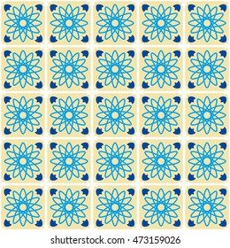 Seamless pattern of colorful floral vector