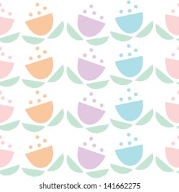 Seamless pattern of colorful flower background, Vector illustration