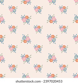 seamless pattern with colorful flower design