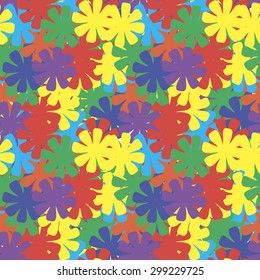 seamless pattern of the colorful flowers