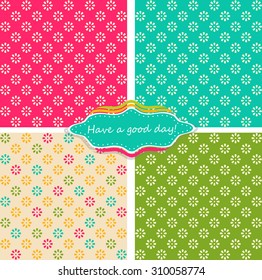 seamless pattern with colorful flowers