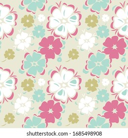 Сhildish seamless pattern with colorful flowers can be used for wallpaper, pattern fills, web page background, surface textures and more creative ideas.