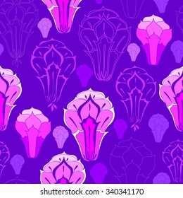 Seamless pattern with colorful flowers. Hand drawn floral background. Artwork for textiles, fabrics, souvenirs, packaging and greeting cards.