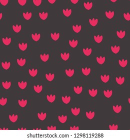 Seamless pattern with colorful flowers . Vector.