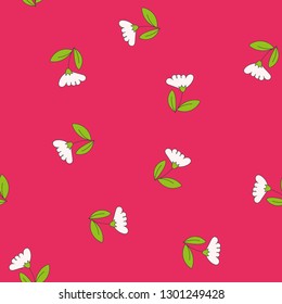 Seamless pattern with colorful flowers. Vector.