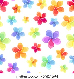 Seamless pattern with colorful flowers. Vector illustration.