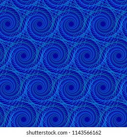 Seamless pattern of colorful fractal curves. Seamless pattern of fractals. Background of fractals.