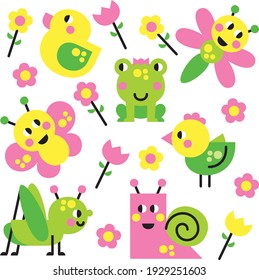Seamless pattern. Colorful fun print