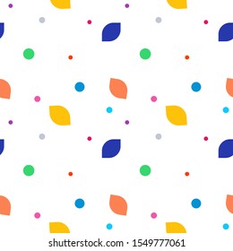 seamless pattern. Colorful geometric circle shapes color style. Vector Illustration