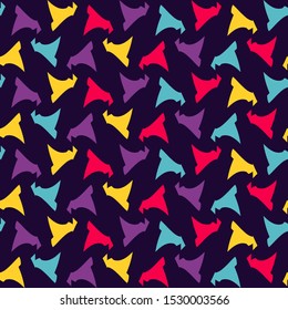 Seamless pattern with colorful geometric elements.