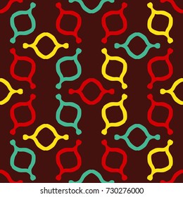 Seamless pattern with colorful geometric elements.