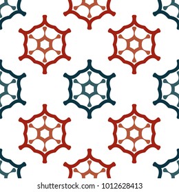 Seamless pattern with colorful geometric ornament.