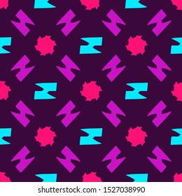 Seamless pattern with colorful geometric ornament.