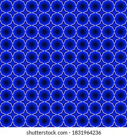 Seamless pattern. Colorful geometric shapes background template. Dark blue to light blue. Perfect for interior design, wallpaper, fabric, paper