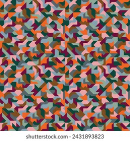 seamless pattern with colorful geometric shapes