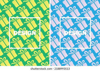 Seamless pattern with colorful gift box design.