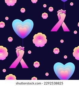Seamless Pattern Colorful Gradient Vivid Element Swatch Design for Wallpaper, Textile Fabric Print, Wrapping Paper, Scrapbook Paper Print, Happy Fun Summer Party Decor 