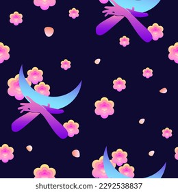 Seamless Pattern Colorful Gradient Vivid Element Swatch Design for Wallpaper, Textile Fabric Print, Wrapping Paper, Scrapbook Paper Print, Happy Fun Summer Party Decor 