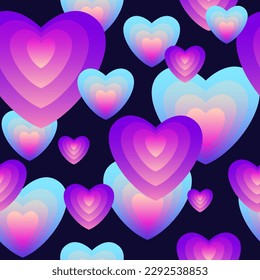 Seamless Pattern Colorful Gradient Vivid Element Swatch Design for Wallpaper, Textile Fabric Print, Wrapping Paper, Scrapbook Paper Print, Happy Fun Summer Party Decor 