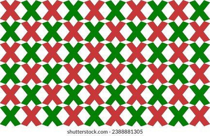seamless pattern with colorful green and red x’mas  ribbon Christmas themes on white background