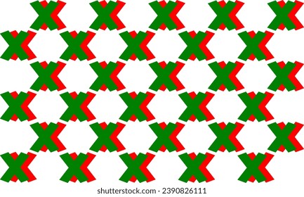 seamless pattern with colorful green and red x’mas ribbon Christmas themes on white background
